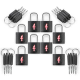 DUALCROWN TSA Approved Locks for Luggage Set of 8 TSA Accepted Key Travel Suitcase Locks Padlock Apply to Locker Lock, Suitcase, Carry On, Backpack, Laptop Bag (Black 8 Pack)