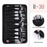 DUcare Makeup Brushes Organizer 30pcs Folding Travel Cases Makeup Brushes Stand - up Cosmetic Bag Artist Storage (only bag)