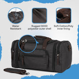 Duffle Bag for Travel 20–23” Expandable (40L) – Lightweight Water - Resistant Carry On Weekender with Multiple Pockets & Shoulder Strap – Airline Approved Travel Duffel Bags for Men & Women - BLACK