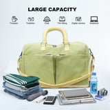 Duffle Bag Gym Bag for Men and Women, Expandable Travel Duffel Bag with Shoe and Wet Compartment，Waterproof Bags for Sports Fitness Workout Travel (Green)