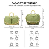 Duffle Bag Gym Bag for Men and Women, Expandable Travel Duffel Bag with Shoe and Wet Compartment，Waterproof Bags for Sports Fitness Workout Travel (Green)
