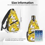 Dujiea Crossbody Backpack For Men Women Sling Bag, Yellow Cartoon Duck Chest Bag Shoulder Bag Lightweight One Strap Backpack Multipurpose Travel Hiking Daypack