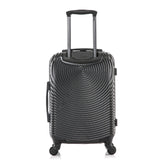 DUKAP INCEPTION Luggage with Spinner Wheels | Durable Lightweight Hardshell Suitcase, Travel Bag with Handle and Trolley, 20 - Inch Carry On Small Luggage | Black