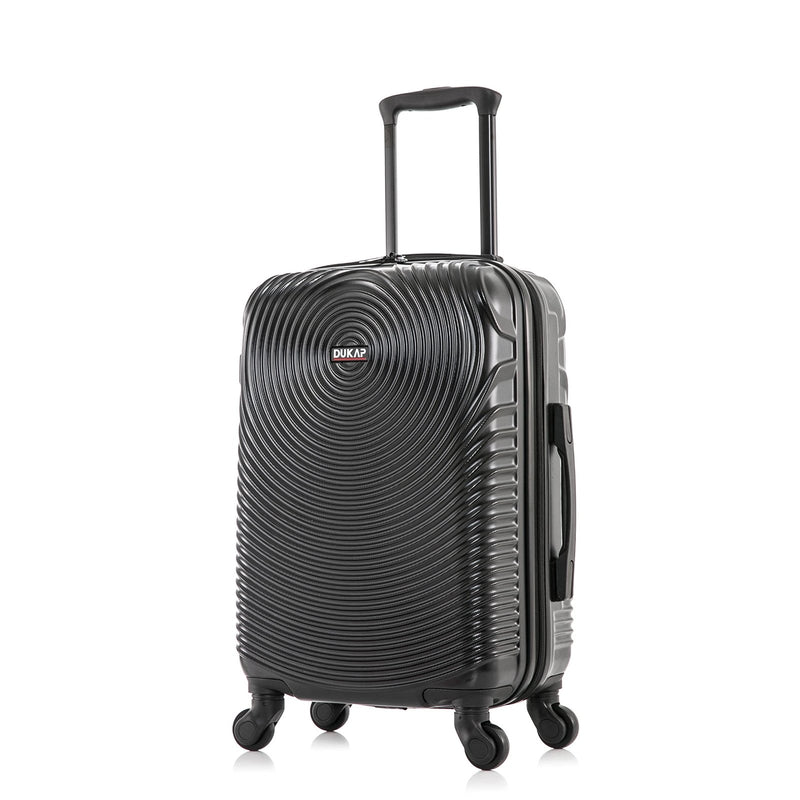 DUKAP INCEPTION Luggage with Spinner Wheels | Durable Lightweight Hardshell Suitcase, Travel Bag with Handle and Trolley, 20 - Inch Carry On Small Luggage | Black
