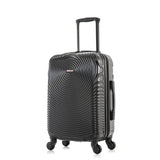 DUKAP INCEPTION Luggage with Spinner Wheels | Durable Lightweight Hardshell Suitcase, Travel Bag with Handle and Trolley, 20 - Inch Carry On Small Luggage | Black
