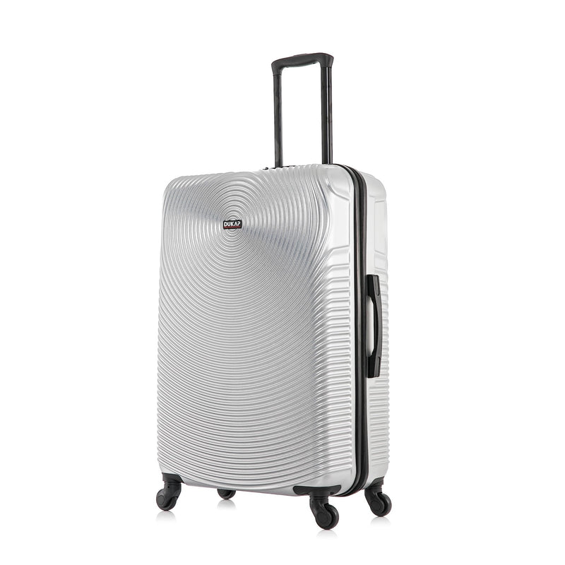 DUKAP INCEPTION Luggage with Spinner Wheels | Durable Lightweight Hardside Suitcase, Travel Bag with Handle and Trolley, 28 - Inch Large Checked Luggage | Silver