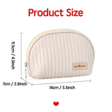Duleylv Small Makeup Bag for Purse Mini Cosmetic Pouch Waterproof Makeup Organizer for Women Small Cosmetic Bag PU Leather Travel Makeup Bag Lipstick Bag with Zipper Beige