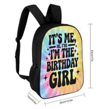 DUMIERTKL It's Me Hi I'm The Birthday Girl Backpack, 17 Inch Laptop Backpacks Unisex for Daily Travel Hiking Work Camping