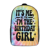 DUMIERTKL It's Me Hi I'm The Birthday Girl Backpack, 17 Inch Laptop Backpacks Unisex for Daily Travel Hiking Work Camping