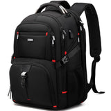 DUSLANG 50L Travel Laptop Backpack for Men Women, Extra Large Heavy Duty Big Carry on Backpack for Weekend Airline Approved Fits 17 Inch Computer, Black