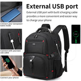 DUSLANG 50L Travel Laptop Backpack for Men Women, Extra Large Heavy Duty Big Carry on Backpack for Weekend Airline Approved Fits 17 Inch Computer, Black