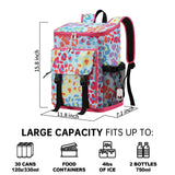 DYSHAYEN Cooler Backpack,Lightweight Backpack Cooler Insulated Leak Proof,30 Cans Soft Cooler Bag for Beach,Camping,Beach,Picnic,Lunch（Multi Leopard）