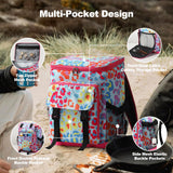 DYSHAYEN Cooler Backpack,Lightweight Backpack Cooler Insulated Leak Proof,30 Cans Soft Cooler Bag for Beach,Camping,Beach,Picnic,Lunch（Multi Leopard）