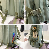 Eagerrich Cute Backpack with Cute Pin Accessories Plush Pendant for School Bag Student Girl Backpack Super - Capacity Waterproof Travel Backpack(Green - 2)