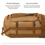 Eagle Creek Cargo Hauler Wheeled Duffel - Durable Duffel Bag for Travel - Easy Access Compartment - Deployable Backpack Straps - Lockable Zipper Opening - Iron Orange - 110L