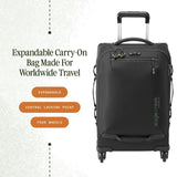 Eagle Creek Expanse 4 - Wheel 22" Carry - On Luggage - Rolling Four - Wheel Carry - On Luggage for Easy Travel - Lockable Zippers - Expandable Main Compartment - Telescoping Handles - Midnight Black