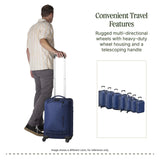 Eagle Creek Expanse 4 - Wheel 22" Carry - On Luggage - Rolling Four - Wheel Carry - On Luggage for Easy Travel - Lockable Zippers - Expandable Main Compartment - Telescoping Handles - Midnight Black