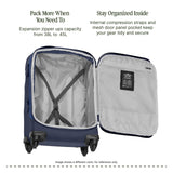 Eagle Creek Expanse 4 - Wheel 22" Carry - On Luggage - Rolling Four - Wheel Carry - On Luggage for Easy Travel - Lockable Zippers - Expandable Main Compartment - Telescoping Handles - Midnight Black