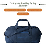 Eagle Creek No Matter What Duffel Bag - Eco Friendly Duffel for Sustainable Travel - Adjustable Shoulder Strap - Multiple Carry Options - Easy to Store - Atlantic Blue - 40L