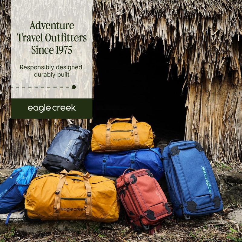 Eagle Creek No Matter What Duffel Bag - Eco Friendly Duffel for Sustainable Travel - Adjustable Shoulder Strap - Multiple Carry Options - Easy to Store - Atlantic Blue - 40L