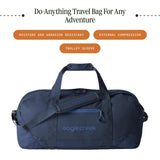 Eagle Creek No Matter What Duffel Bag - Eco Friendly Duffel for Sustainable Travel - Adjustable Shoulder Strap - Multiple Carry Options - Easy to Store - Atlantic Blue - 60L