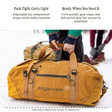 Eagle Creek No Matter What Duffel Bag - Eco Friendly Duffel for Sustainable Travel - Adjustable Shoulder Strap - Multiple Carry Options - Easy to Store - Atlantic Blue - 60L