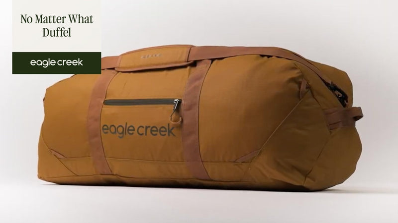 Eagle Creek No Matter What Duffel Bag - Eco Friendly Duffel for Sustainable Travel - Adjustable Shoulder Strap - Multiple Carry Options - Easy to Store - Atlantic Blue - 60L