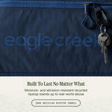 Eagle Creek No Matter What Duffel Bag - Eco Friendly Duffel for Sustainable Travel - Adjustable Shoulder Strap - Multiple Carry Options - Easy to Store - Atlantic Blue - 90L