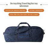 Eagle Creek No Matter What Duffel Bag - Eco Friendly Duffel for Sustainable Travel - Adjustable Shoulder Strap - Multiple Carry Options - Easy to Store - Atlantic Blue - 90L