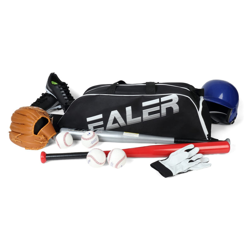 EALER Baseball Bat Tote Bag & T - ball, Softball Equipment Bag - Gear for Kids, Youth, and Adults Holds Bat, Helmet, Glove, Cleats, Shoes and More（Black）