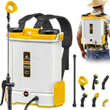 EarthCraft 4.2 Gal Battery Powered Backpack Sprayer Compatible with DeWalt 20V Battery (Tool Only), Equipped with Mixing System, Backpack Garden Sprayer with 6 Spray Nozzles for Lawn, Garden, Yard