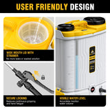EarthCraft 4.2 Gal Battery Powered Backpack Sprayer Compatible with DeWalt 20V Battery (Tool Only), Equipped with Mixing System, Backpack Garden Sprayer with 6 Spray Nozzles for Lawn, Garden, Yard