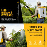 EarthCraft 4.2 Gal Battery Powered Backpack Sprayer Compatible with DeWalt 20V Battery (Tool Only), Equipped with Mixing System, Backpack Garden Sprayer with 6 Spray Nozzles for Lawn, Garden, Yard