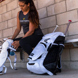 Easton | JEN SCHRO Catcher's Backpack | Fastpitch Softball Equipment Bag | White