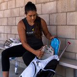 Easton | JEN SCHRO Catcher's Backpack | Fastpitch Softball Equipment Bag | White