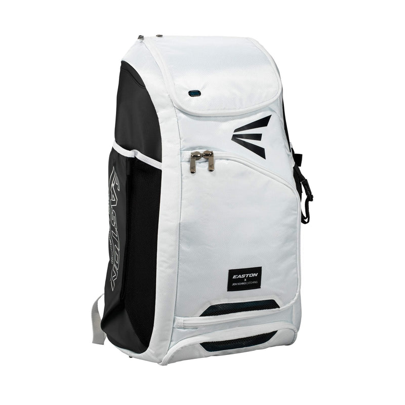 Easton | JEN SCHRO Catcher's Backpack | Fastpitch Softball Equipment Bag | White