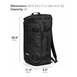EASTPAK Carry Pack – Convertible Duffel & Backpack, 30L Cabin-Size Travel Bag, Laptop Sleeve, Water Bottle Holder, Multiple Pockets, Ultra Marine