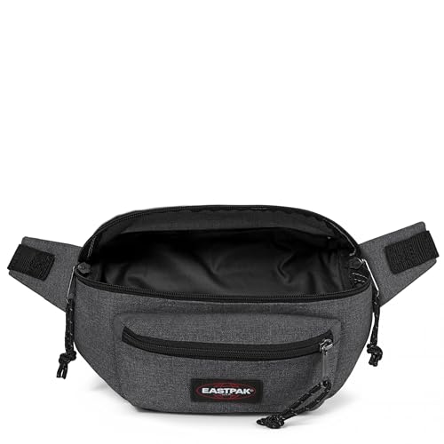EASTPAK Doggy Bag – 3L Waistpack with Front & Back Zip Pockets, Adjustable Belt, Lightweight & Vegan-Friendly, Black Denim