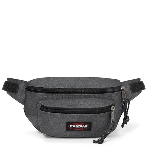 EASTPAK Doggy Bag – 3L Waistpack with Front & Back Zip Pockets, Adjustable Belt, Lightweight & Vegan-Friendly, Black Denim