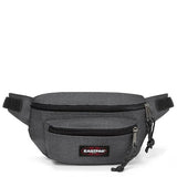 EASTPAK Doggy Bag – 3L Waistpack with Front & Back Zip Pockets, Adjustable Belt, Lightweight & Vegan-Friendly, Black Denim