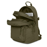 EASTPAK Double Pro – 32L Performance Backpack with 16" Laptop Sleeve, Dual Compartments, Security Pocket, Bottle Holder & Organizer, Dark Grass