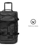 Eastpak Duffel Pack Wheel S – 38L Wheeled Duffel with Telescopic Handle, Convertible Backpack Straps, Weatherproof Finish & Gear Loops, Tarp Black