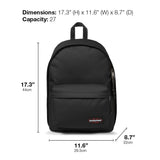 EASTPAK Out Of Office – 31L Backpack with Dual Compartments, 16” Laptop Sleeve, Security Pocket, Bottle Holder & Air Mesh Straps, Black Denim