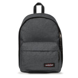EASTPAK Out Of Office – 31L Backpack with Dual Compartments, 16” Laptop Sleeve, Security Pocket, Bottle Holder & Air Mesh Straps, Black Denim