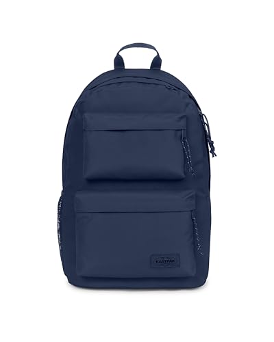 EASTPAK Padded Double – 24L Squared Backpack with Dual Front Pockets, 13” Laptop Sleeve, Bottle Holder & Padded Straps, Nighttime Navy