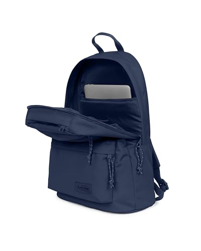 EASTPAK Padded Double – 24L Squared Backpack with Dual Front Pockets, 13” Laptop Sleeve, Bottle Holder & Padded Straps, Nighttime Navy