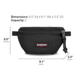 EASTPAK Springer – 2L Waistpack with Main & Back Zipped Compartments, Adjustable Belt, Lightweight Design, Black