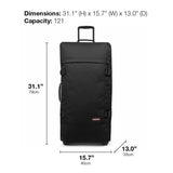 EASTPAK Tranverz L – 121L Large Wheeled Luggage with Dual Compartments, TSA Lock, Compression Straps & Smooth - Wheeling System, Ultra Marine