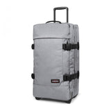 Eastpak Tranverz M – 78L Large Wheeled Luggage with Dual Compartments, TSA Lock, Compression Straps & Smooth - Wheeling System, Sunday Grey
