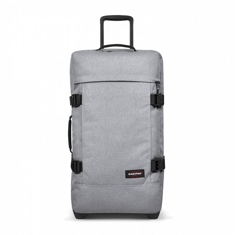 Eastpak Tranverz M – 78L Large Wheeled Luggage with Dual Compartments, TSA Lock, Compression Straps & Smooth - Wheeling System, Sunday Grey